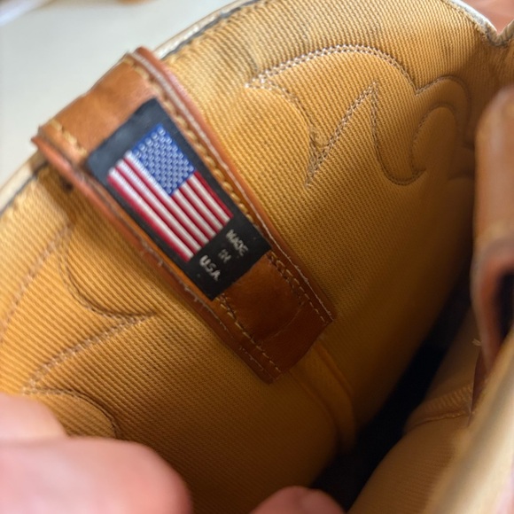 DINGO -   Men's Brown Leather Cowboy Boots Size 10D Pointed Toe Mid Calf - Picture 6 of 8